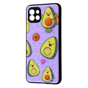 Накладка WAVE Majesty для Samsung A03 (avocado/light purple)-0