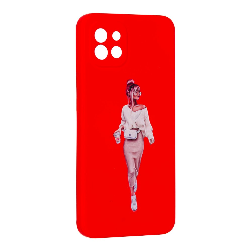 Накладка Silicone ART для Samsung A03 (2022) "Lady Red"-0