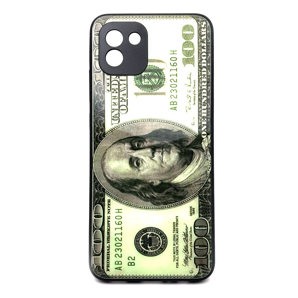 Накладка Marble Clouds для Samsung A03  (Money,скло)-0