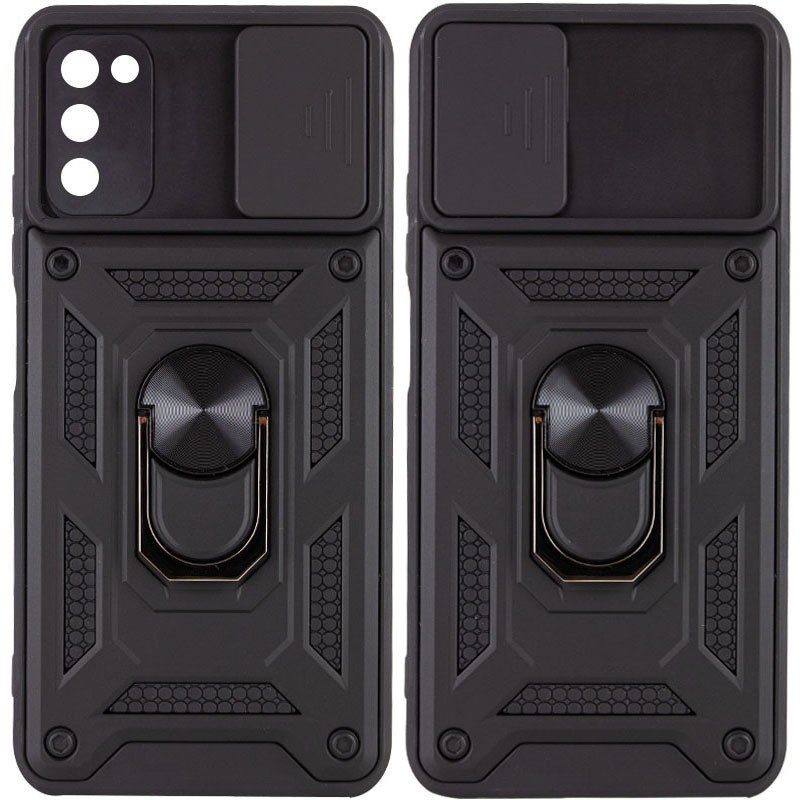Накладка Camshield Serge Ring для Samsung A02s чорна-0