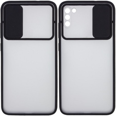 Накладка Camshield mate TPU для Samsung A03s чорна шторка-0