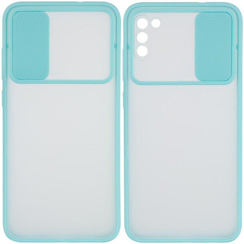 Накладка Camshield mate TPU для Samsung A03s бірюзова шторка-0