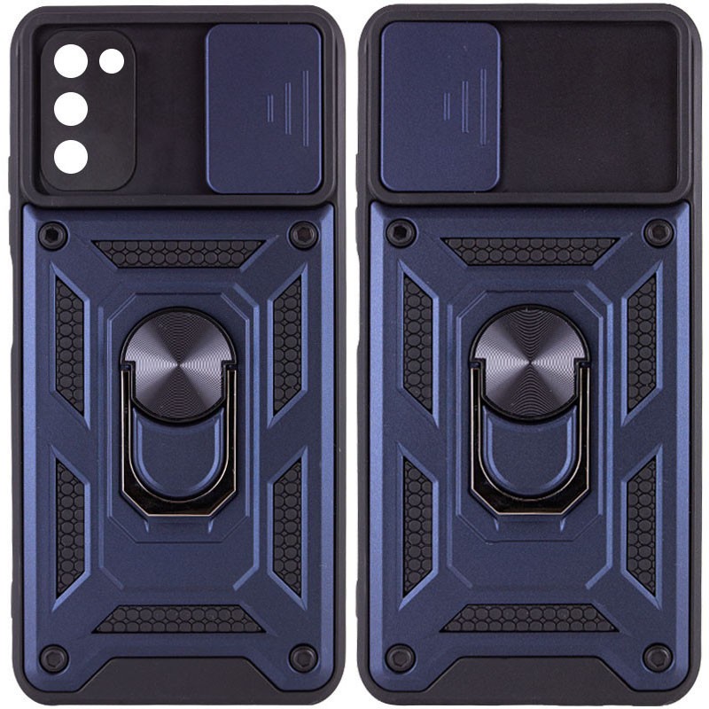 Накладка Camshield Serge Ring для Samsung A03s синя-0