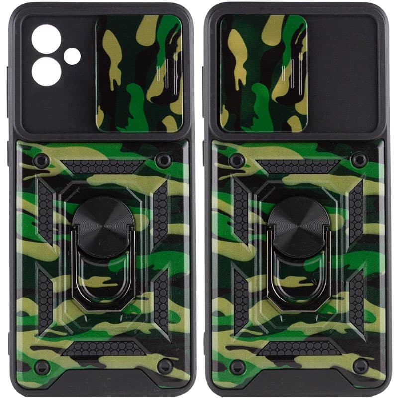 Накладка Camshield Serge Ring Camo для Samsung A04 Камуфляж, зелений-0