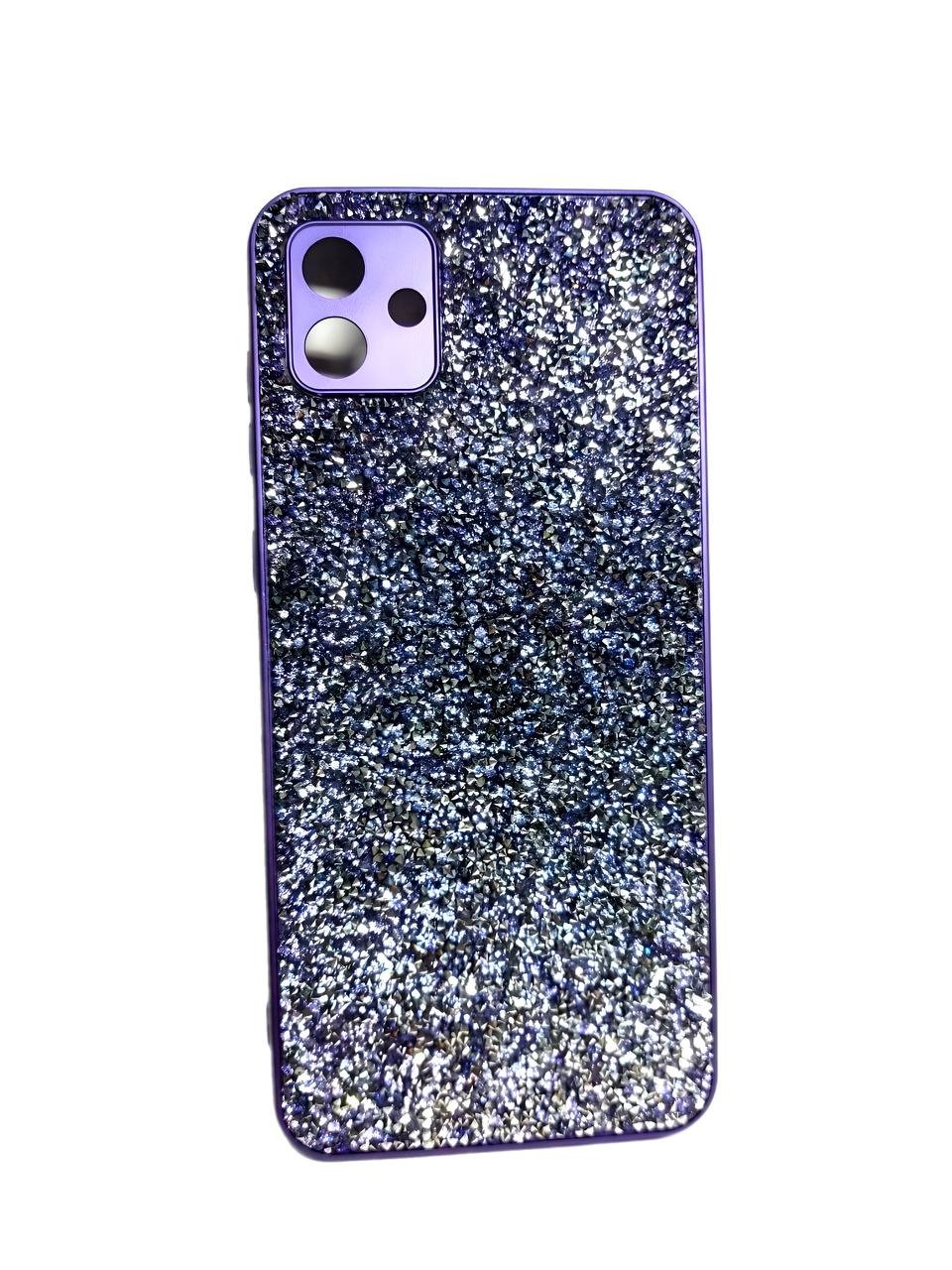 Накладка Grainy Diamonds для Samsung A04 фіолетова-0