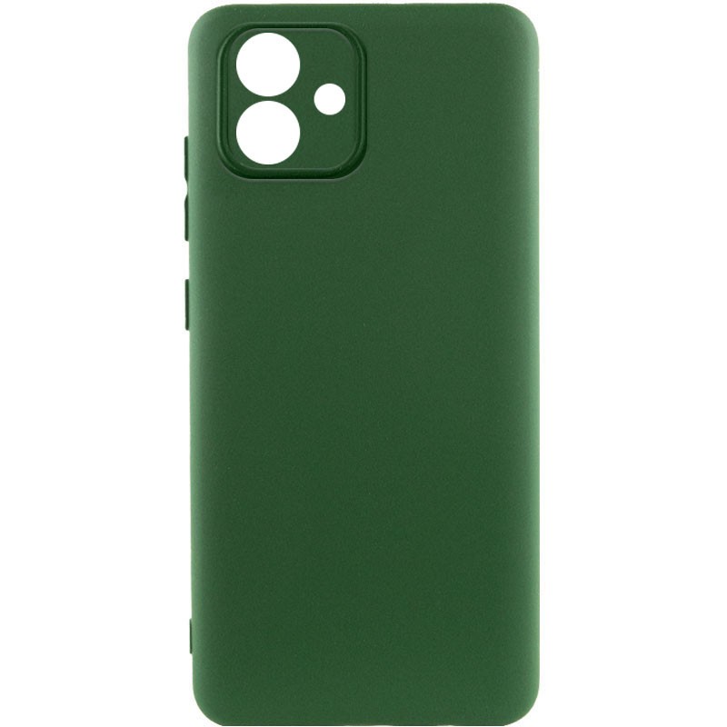 Silicone Cover without Logo (A) для Samsung A04e (Dark green)-0