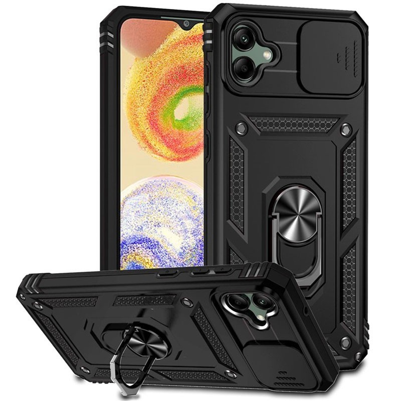 Накладка Camshield Serge Ring для Samsung A04E чорна-0
