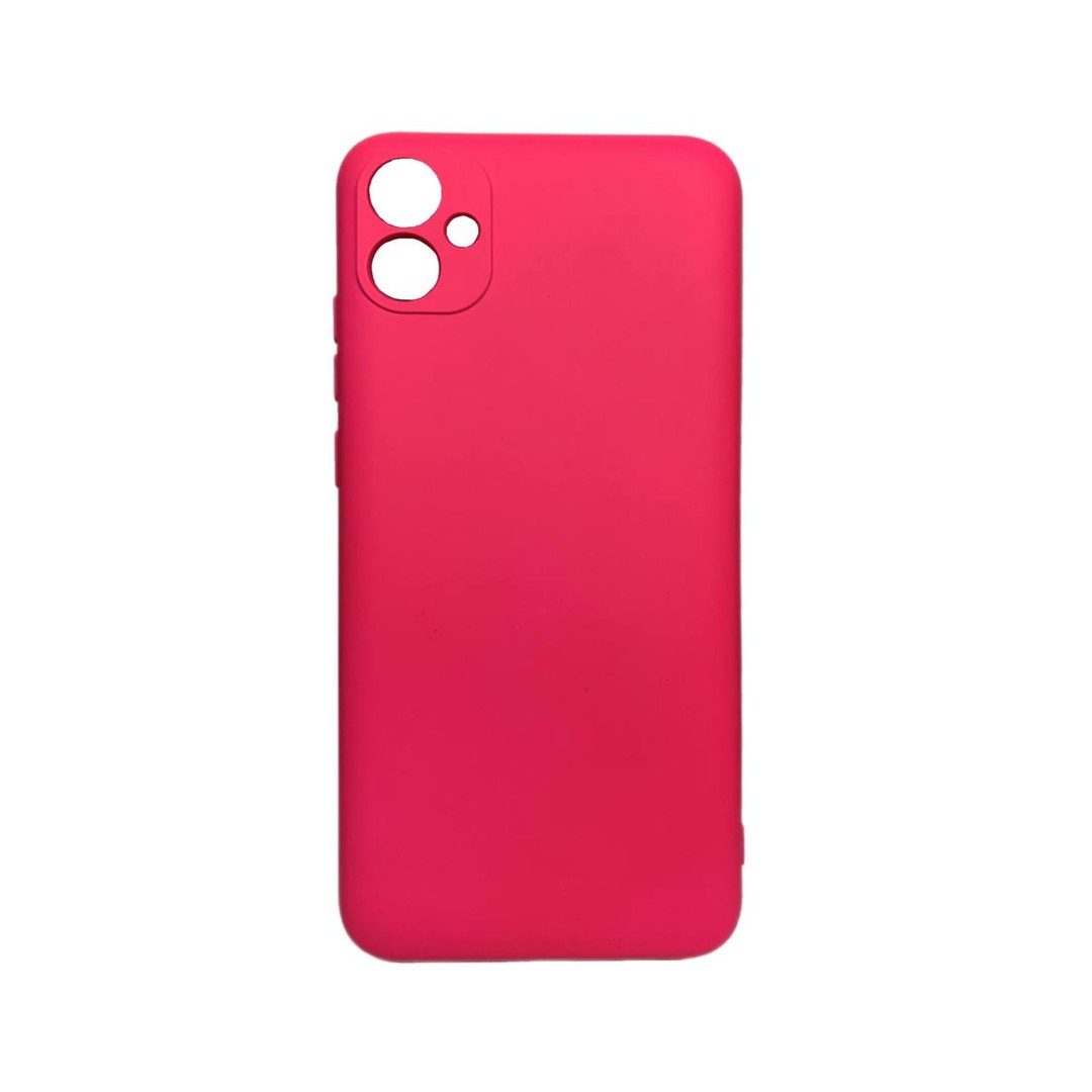 Silicone Cover without Logo (A) для Samsung A04e (Barbie pink)-0