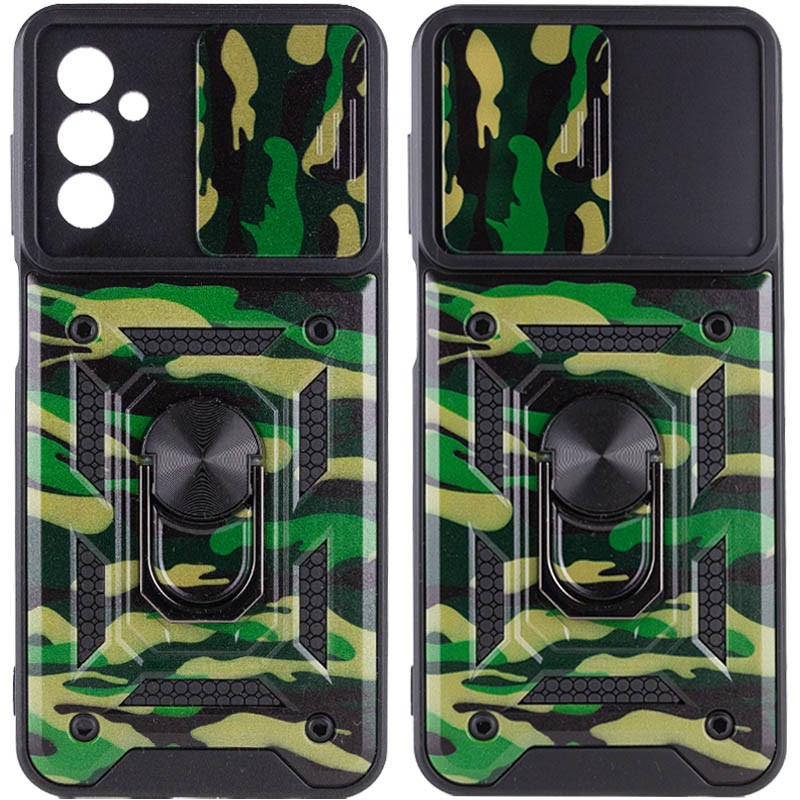Накладка Camshield Serge Ring Camo для Samsung A04s/A13 5G Камуфляж, зелений-0