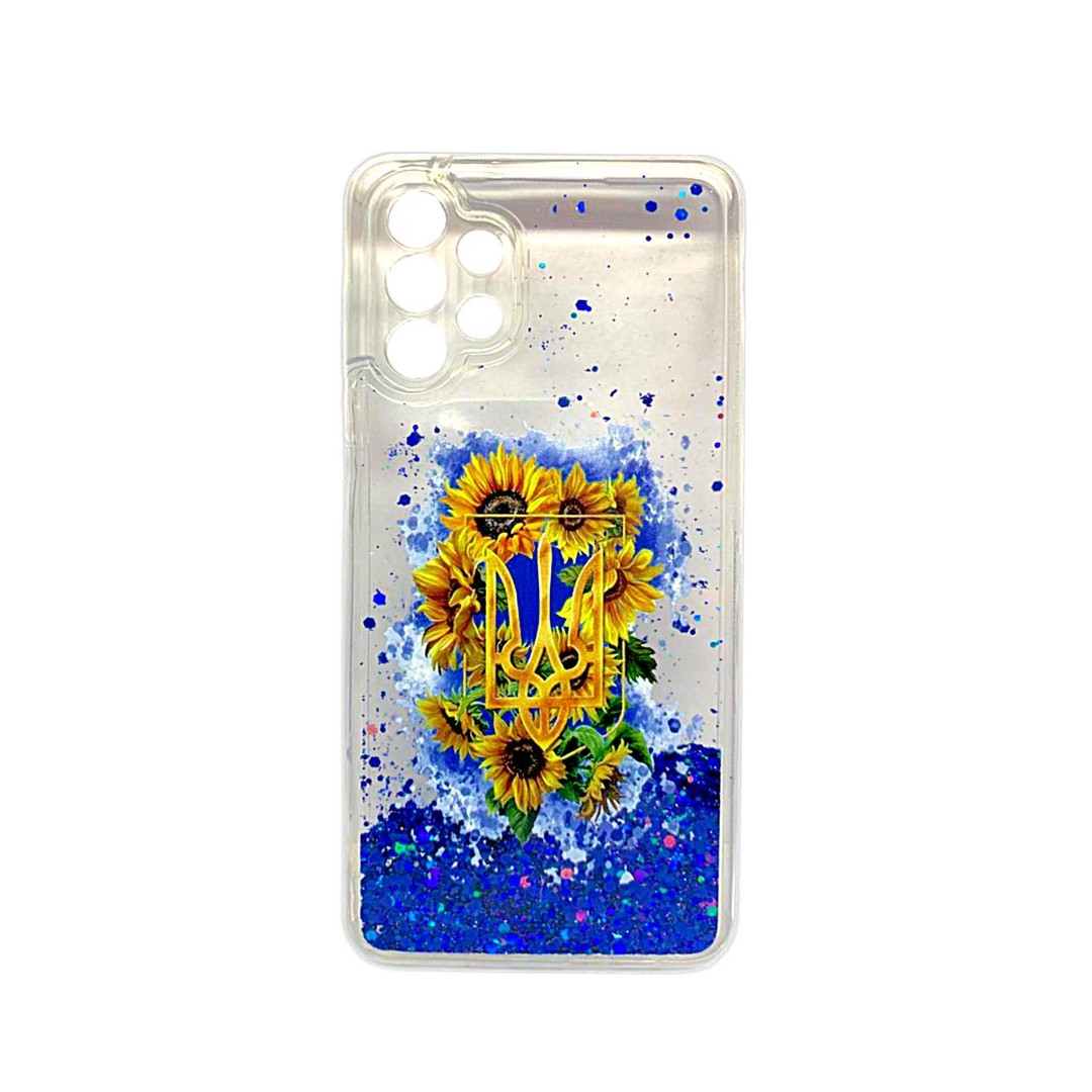 Накладка Fluid Painted для Samsung A04S Символ UA (блисківки плавають)-0