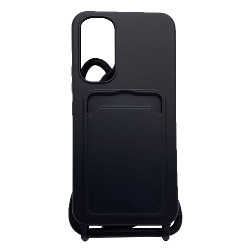 Накладка Wave Colorful Pocket Strap зі шнурком Samsung A55 (Чорна)-0