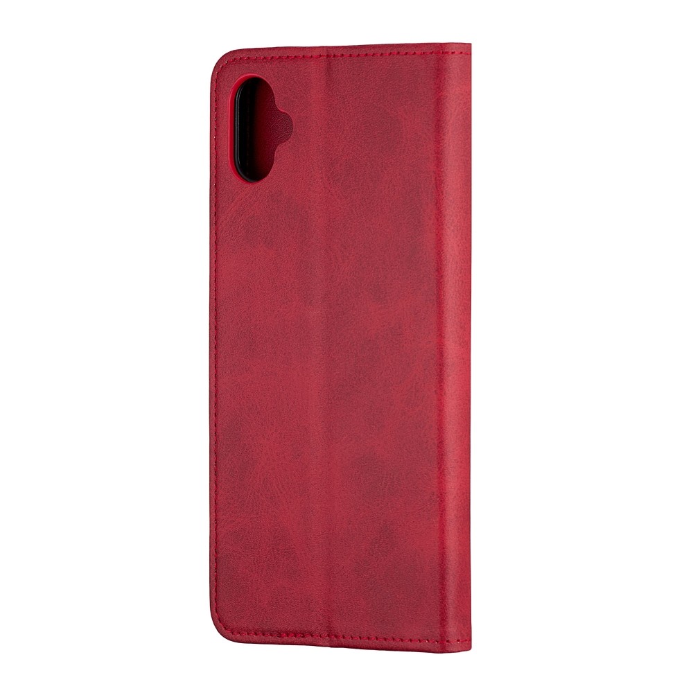 Книжка Black TPU Magnet для Samsung A05 темно-червона-0