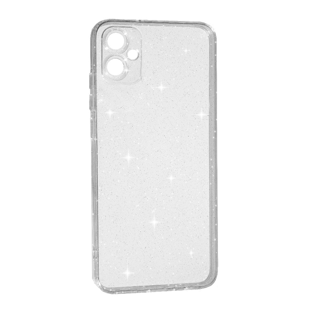 Накладка Molan Cano Glossy Jelly для Samsung A05 прозора з блискітками-0