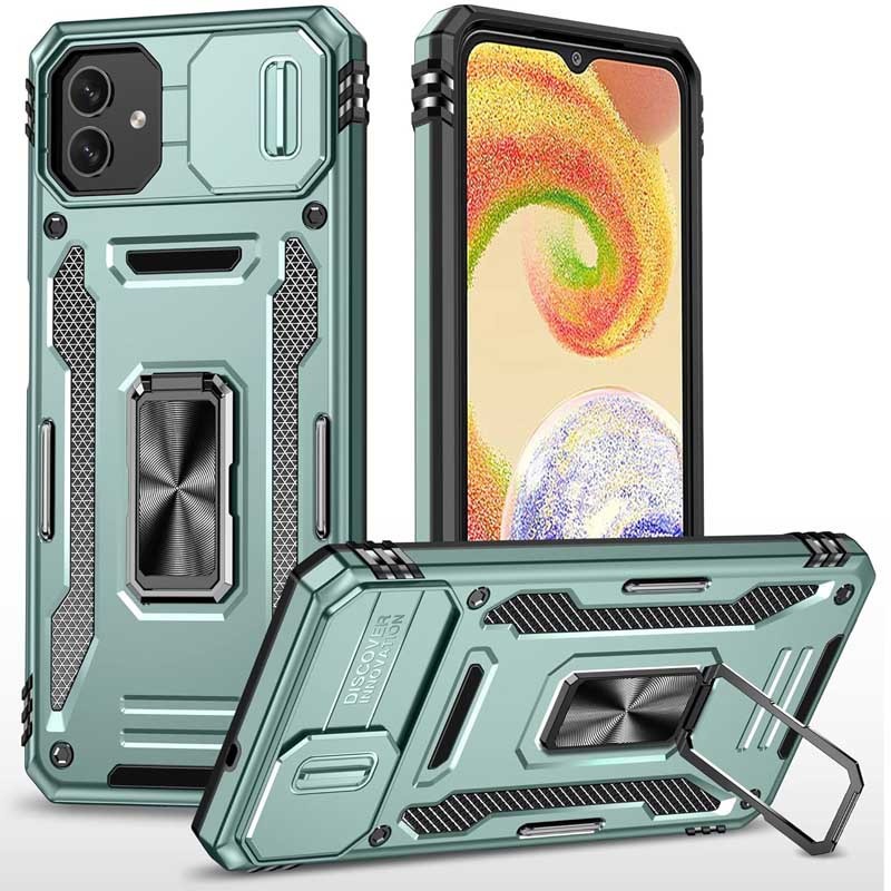 Накладка Camshield Army Ring для Samsung A05 Зелений-0