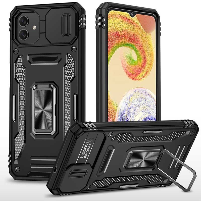 Накладка Camshield Army Ring для Samsung A06 Чорний-0