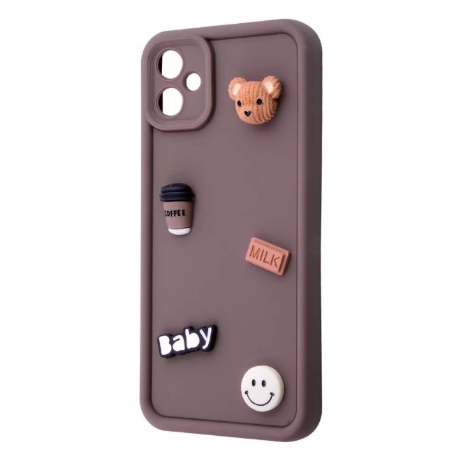 Чохол Pretty Toys для Samsung A06  (Brown/baby milk)-0
