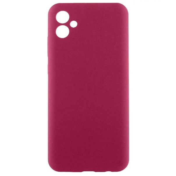 Чохол Silicone Cover Full Camera для Samsung A07 Бордовий-0