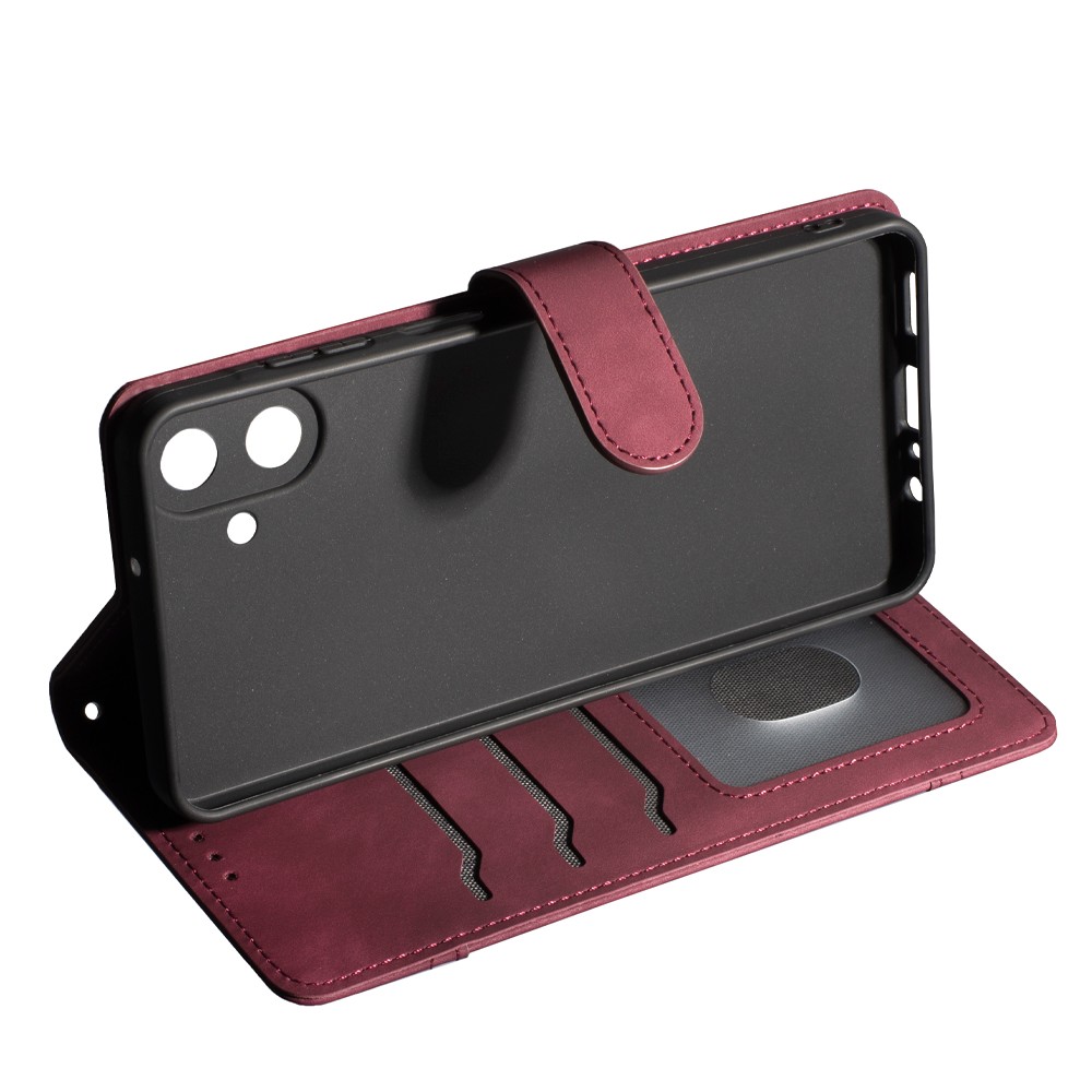 Книжка Flip Cover Wallet matte для Samsung A07 Бордова-3