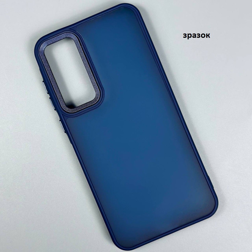 Чохол Matte Corrugated Camera для Samsung A07 (Blue)-0