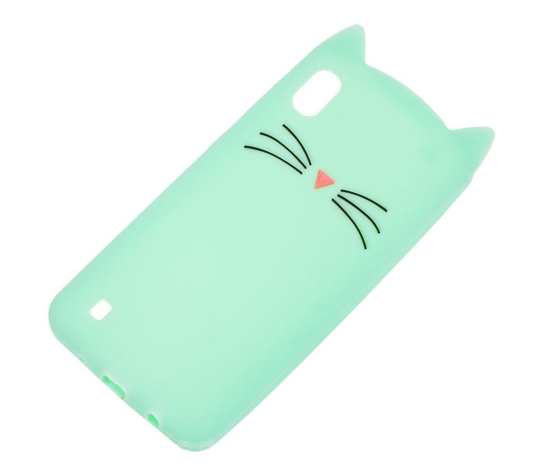 Накладка 3D Cat для Samsung A10 м`ятна-1