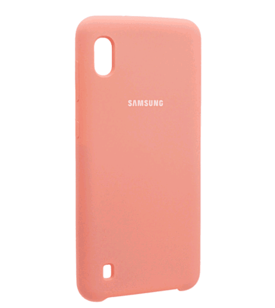 Накладка Silicone Case Premium для Samsung A10 (Pink)-1