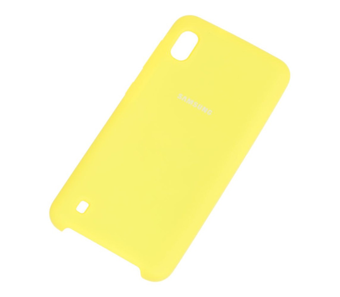 Накладка Silicone Case Premium для Samsung A10 (Yellow)-1