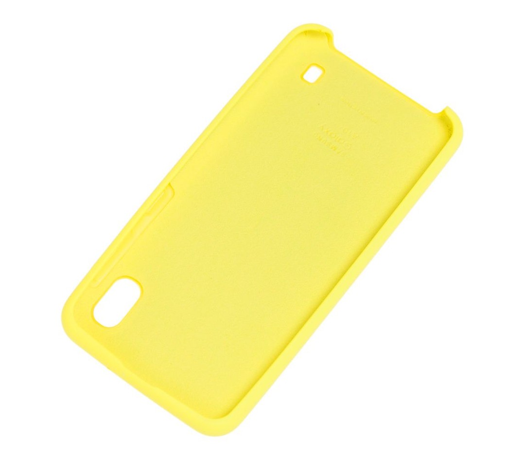 Накладка Silicone Case Premium для Samsung A10 (Yellow)-2