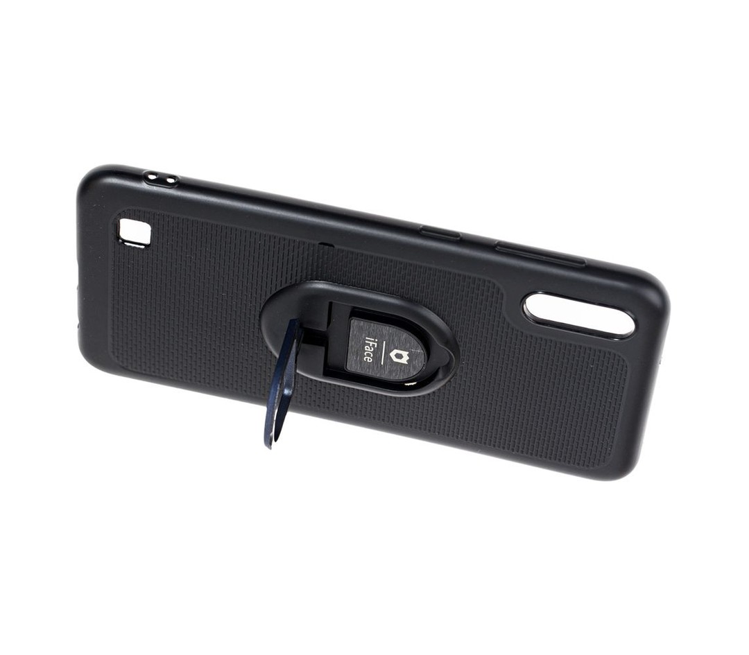Чохол iFace з кільцем для Samsung M10/A10 (Чорно-синій)-1