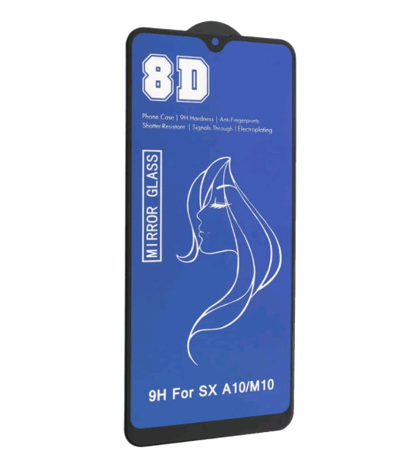 Захисне скло 8D для Samsung A10/M10 блакитне-0