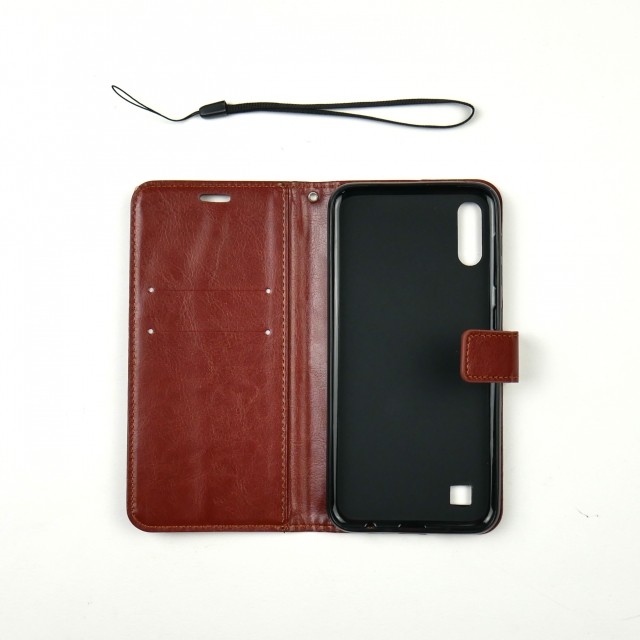 Книжка EcoCase для Samsung A12/M12 коричнева-1