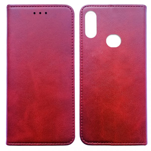 Книжка Black TPU Magnet для Samsung A10s червона-0