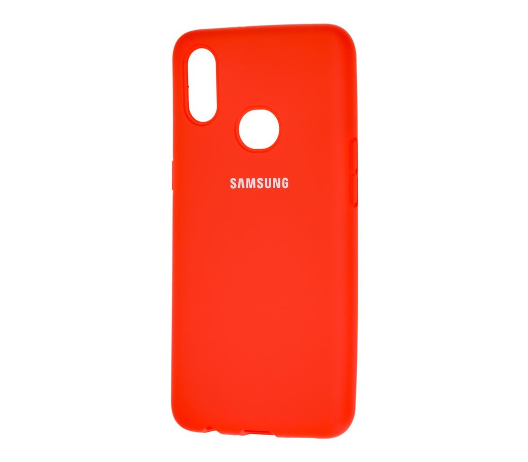 Накладка Silicone Cover Full Protective для Samsung A10s (A107F) червона-0