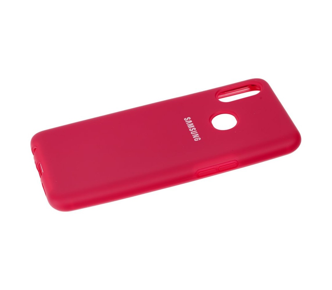 Накладка Silicone Cover Full Protective для Samsung A10s (A107F) (rose red)-1
