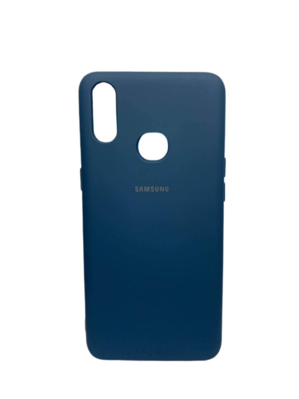 Накладка Silicone Cover full для Samsung A10S темно-синій-0
