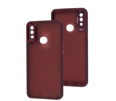 Накладка Luxury Metal Lens для SAMSUNG A10S / M10S (Марсала)-0