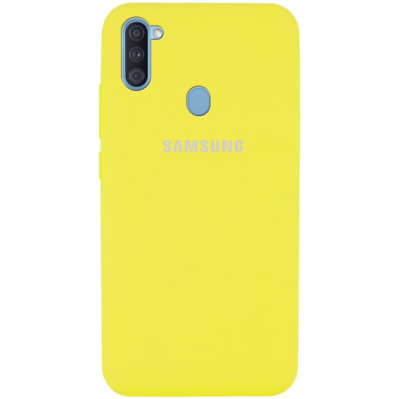 Silicone Cover Full Protective (AA) для Samsung A11/M11 (Yellow)-0