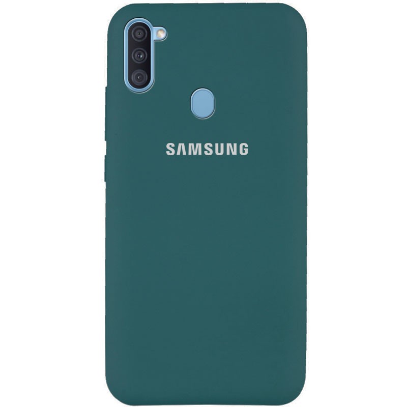 Silicone Cover Full Protective (AA) для Samsung A11/M11 (Pine Green)-0