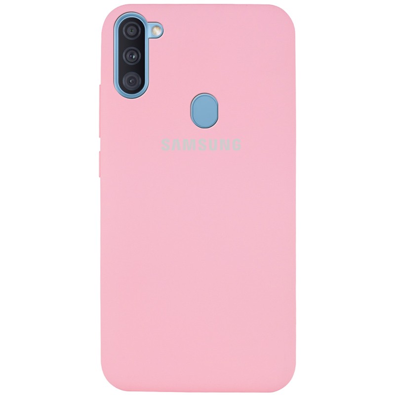 Silicone Cover Full Protective (AA) для Samsung A11/M11 (Light Pink)-0
