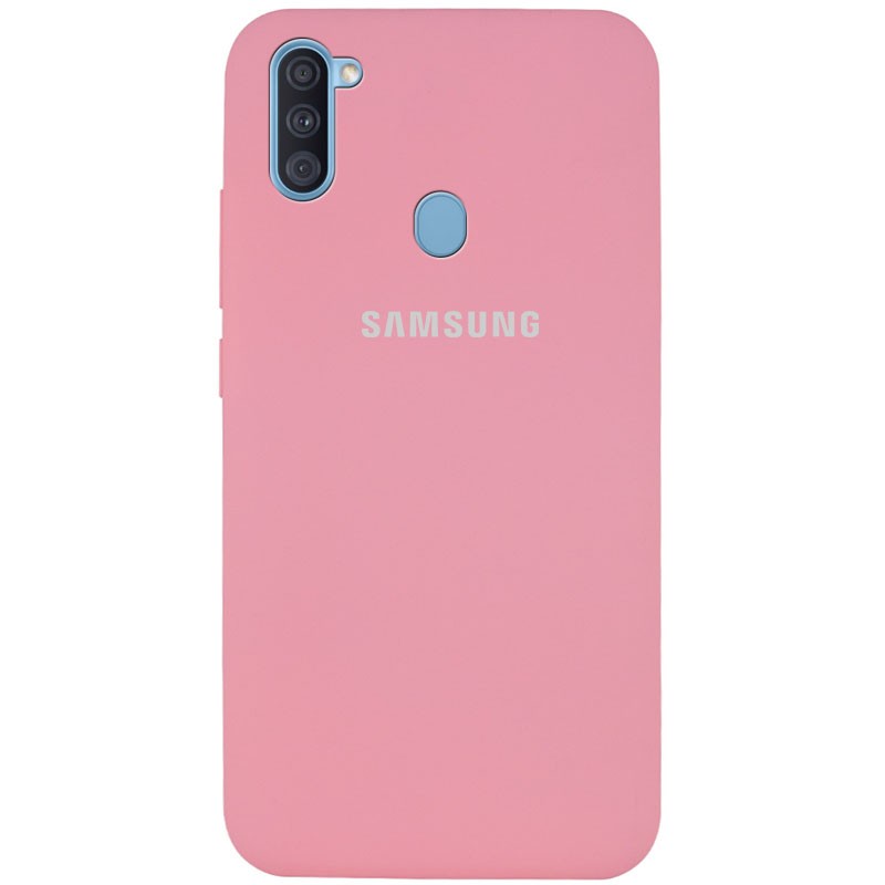 Silicone Cover Full Protective (AA) для Samsung A11/M11 (Pink)-0