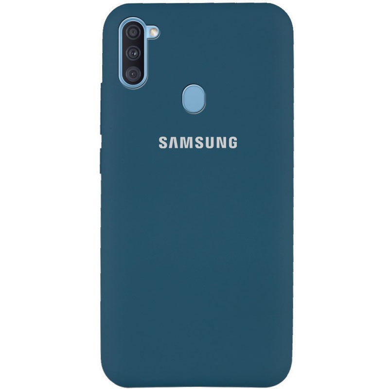Silicone Cover Full Protective (AA) для Samsung A11/M11 (Cosmos Blue)-0
