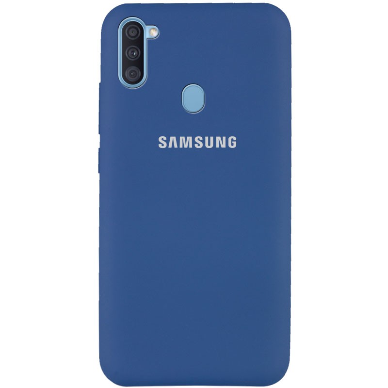 Silicone Cover Full Protective (AA) для Samsung A11/M11 (Navy Blue)-0
