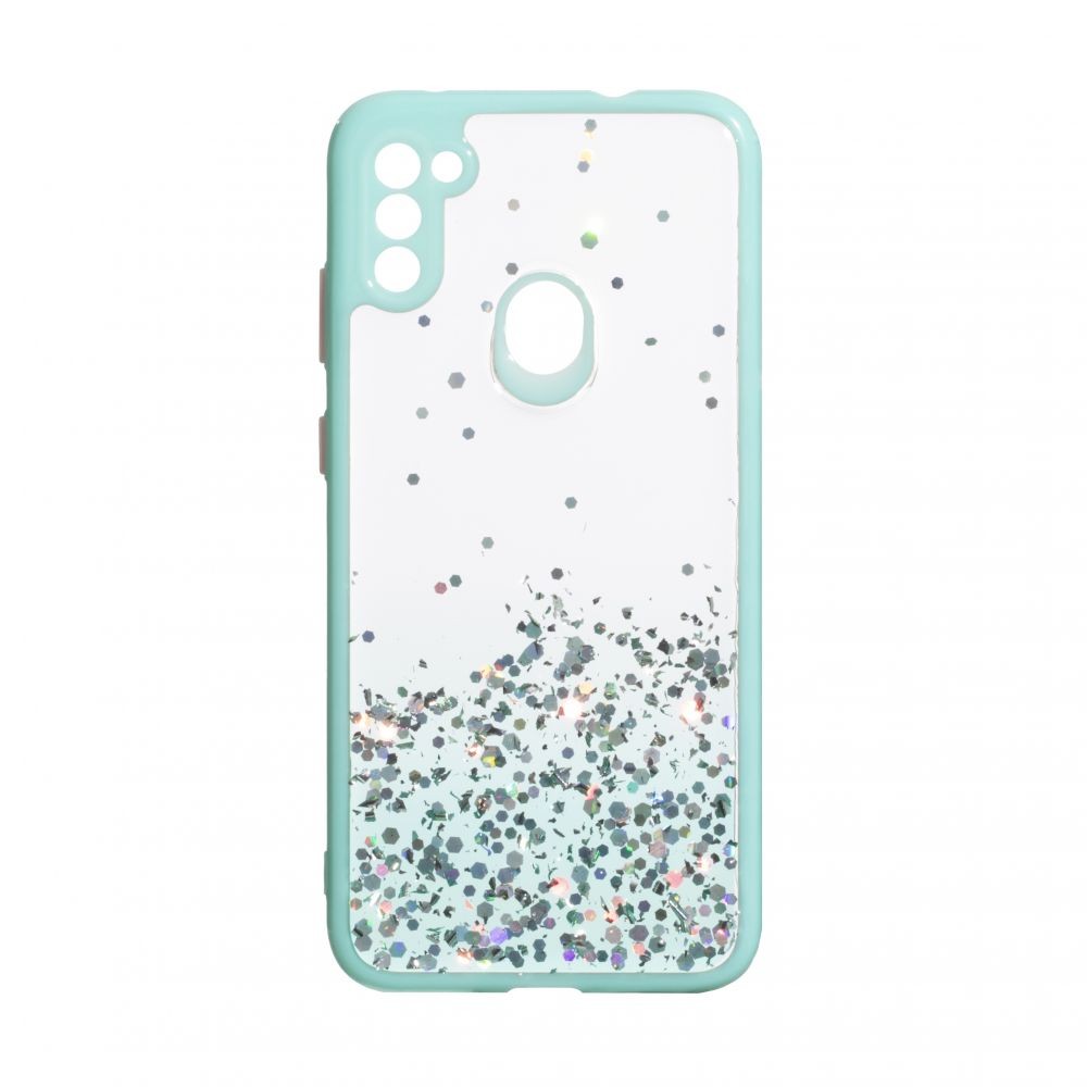Накладка Glitter Bling Sequins для Samsung A11/M11 бірюзова-0