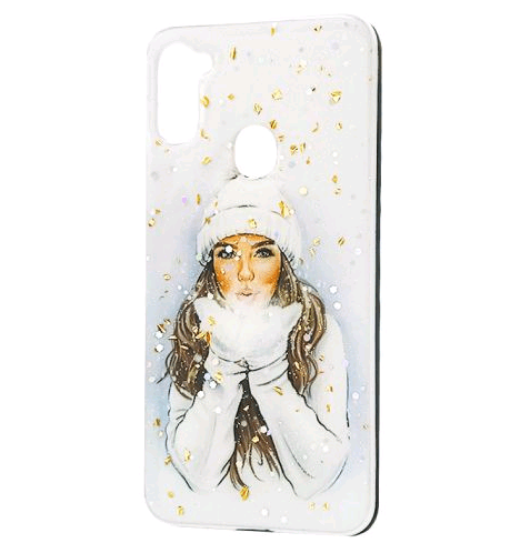 Накладка Mix Art для Samsung A11/M11 Дівчина в шапці і рукавичках-0