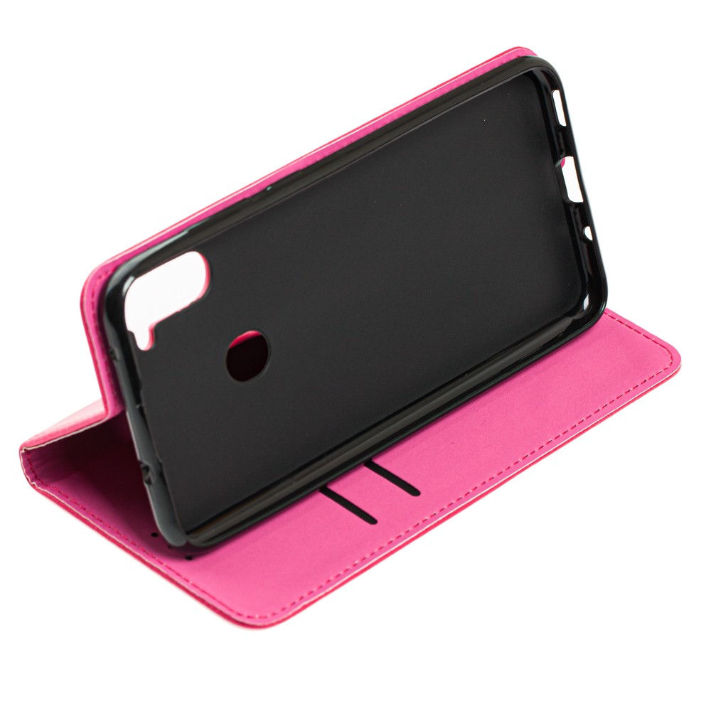 Книжка Black TPU Magnet для Samsung A11/M11 Рожева-1