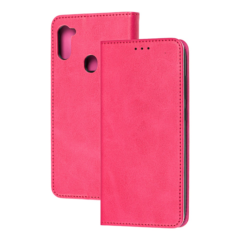 Книжка Black TPU Magnet для Samsung A11/M11 Рожева-0