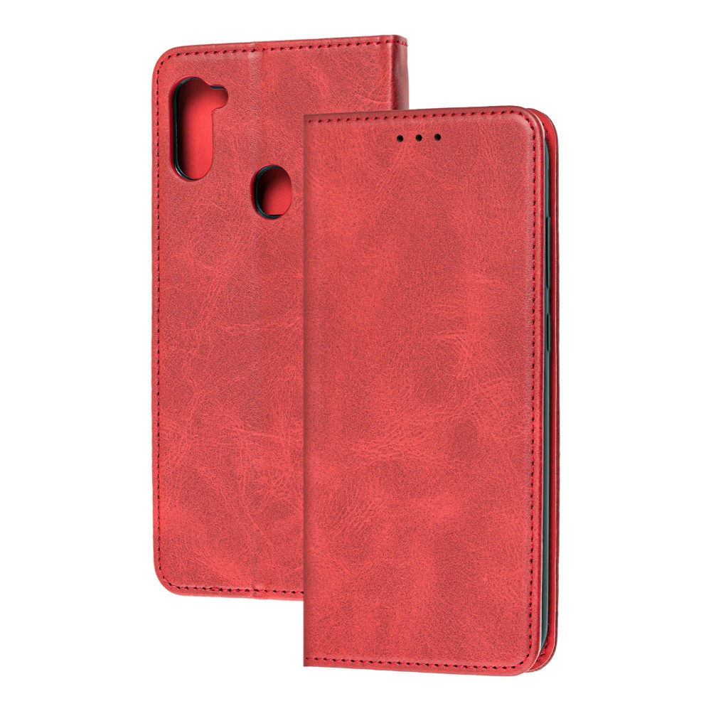 Книжка Black TPU Magnet для Samsung A11/M11 Червона-0