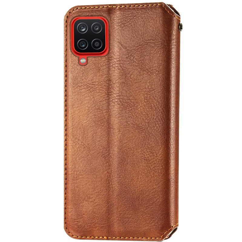Книжка GETMAN Cubic для Samsung A12/M12 коричнева-1