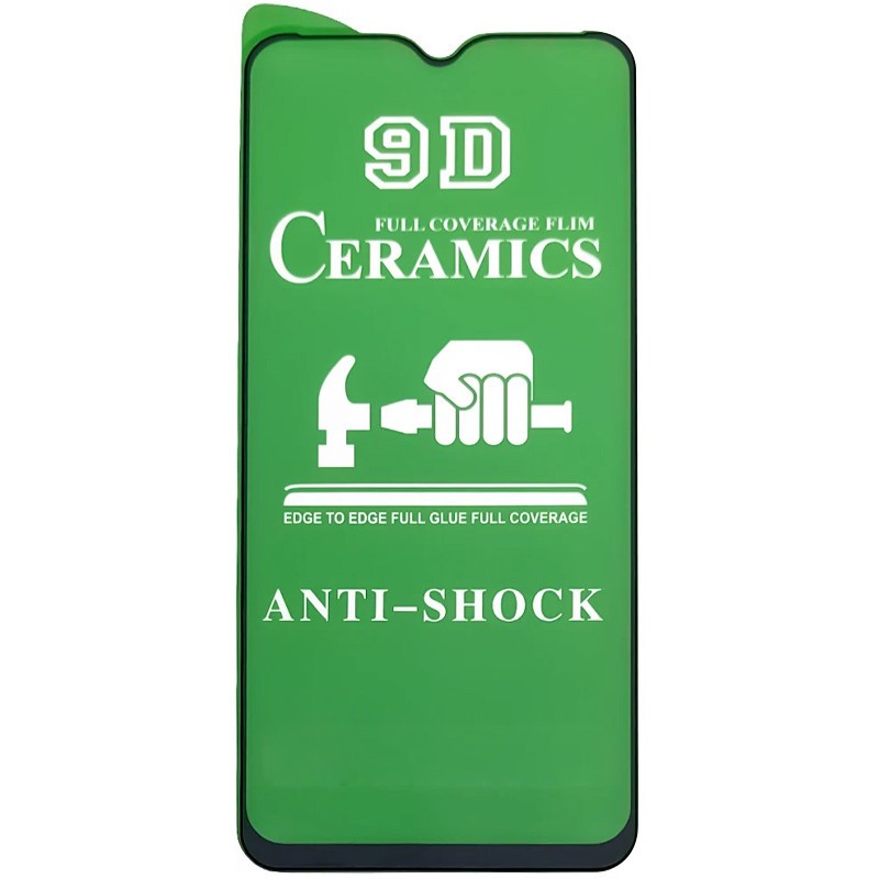 Гнучке скло Ceramic для  Samsung A12/M33/A03s/A32 5G/A42/Vivo Y53s/Y52s глянцеве з чорною рамкою-0