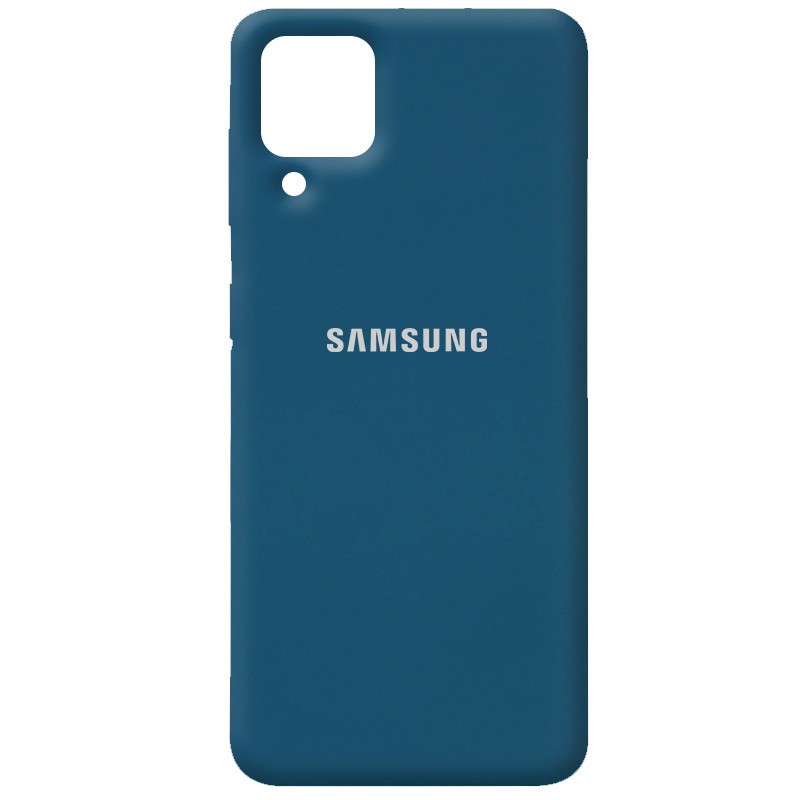 Чохол Silicone Cover Full Protective (AA) для Samsung Galaxy A12 / M12 (Синій / Cosmos Blue)-0