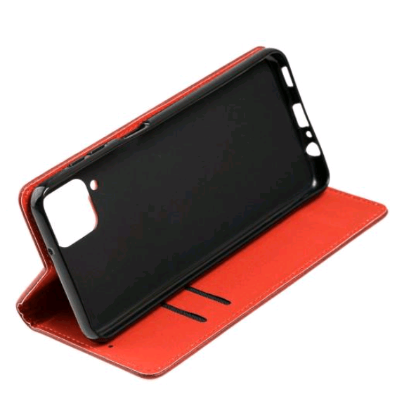 Книжка Black TPU Magnet для Samsung A12 / M12 червона-1